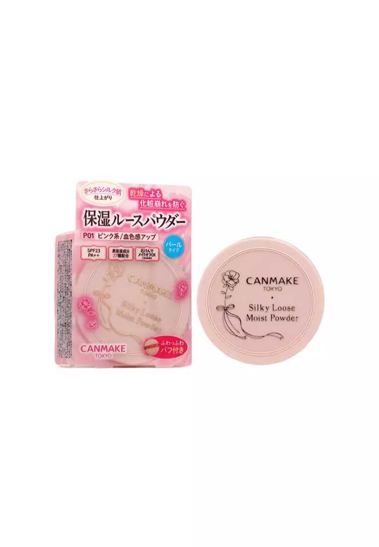 Canmake Silky Loose Moist Powder (#P01 Luster Pink)(1pc) 1piece P01