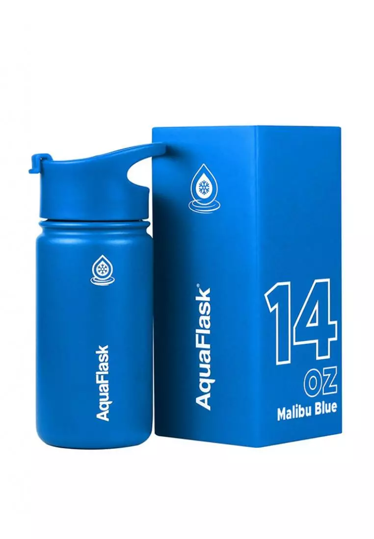 Discount on Aquaflask  shoes - SKU: 14oz (V2) Wide Mouth Water Bottle Malibu Blue