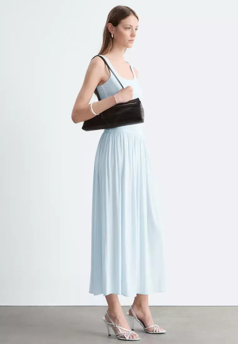Gathered Jersey Maxi Dress