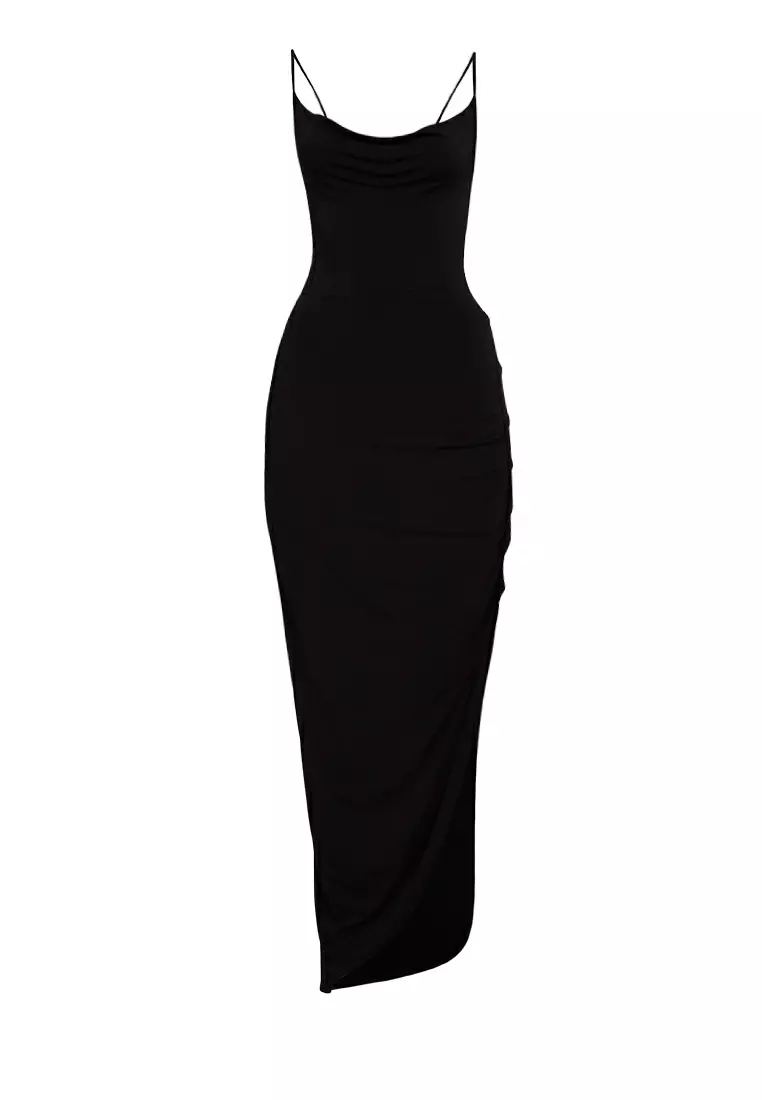 Buy Heather Clothing Come Thru Drapin' Cowl Neck Midi Dress 2024 Online ...