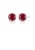 Glamorousky red 925 Sterling Silver Simple Fashion Geometric Round Red 5mm Cubic Zirconia Stud Earrings 248ECACD4B6805GS_2