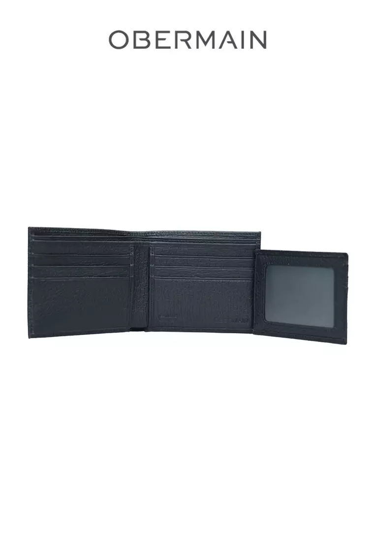 Men's Giftset RFID Wallet & 35MM Automatic Buckle Belt Free Cardholder Genuine Leather Black