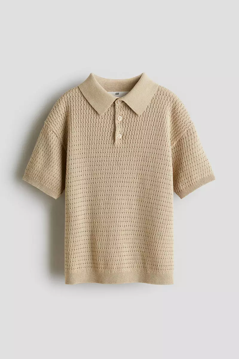 Cotton-knit polo shirt