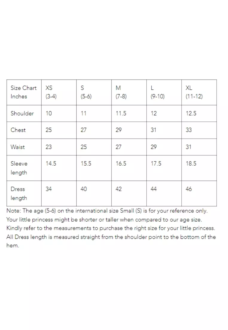 Girl OffWhite Dress with Flower Brooch Baju Hari Raya