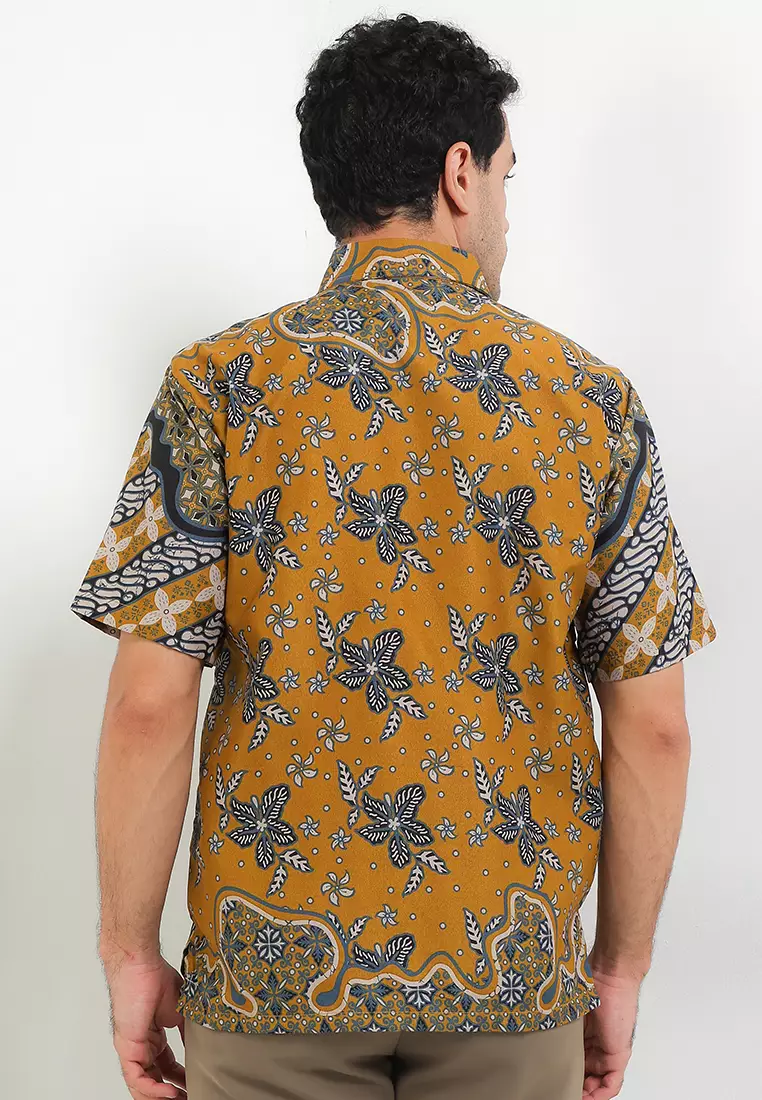 Bintang Kemeja Batik Exclusive Premium Pria Casual Modern Lengan Pendek