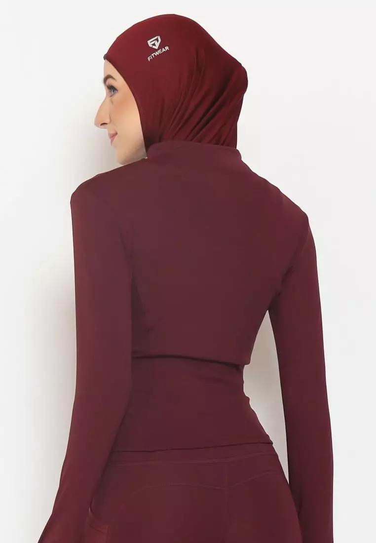 FITWEAR - Kerudung / Hijab / Jilbab Olahraga HAIZA - MAROON