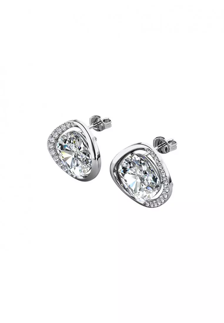 London Crystal Earring WG - Anting Crystal by Her Jewellery