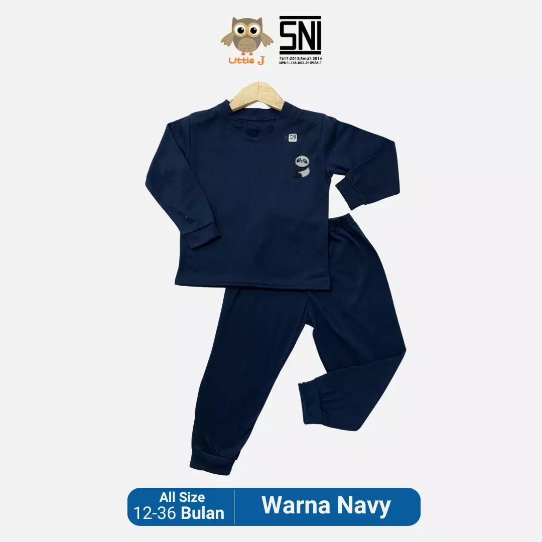 Little J Baju Tidur Piyama Anak Setelan Anak COWOK Lengan Panjang SNI Bahan halus