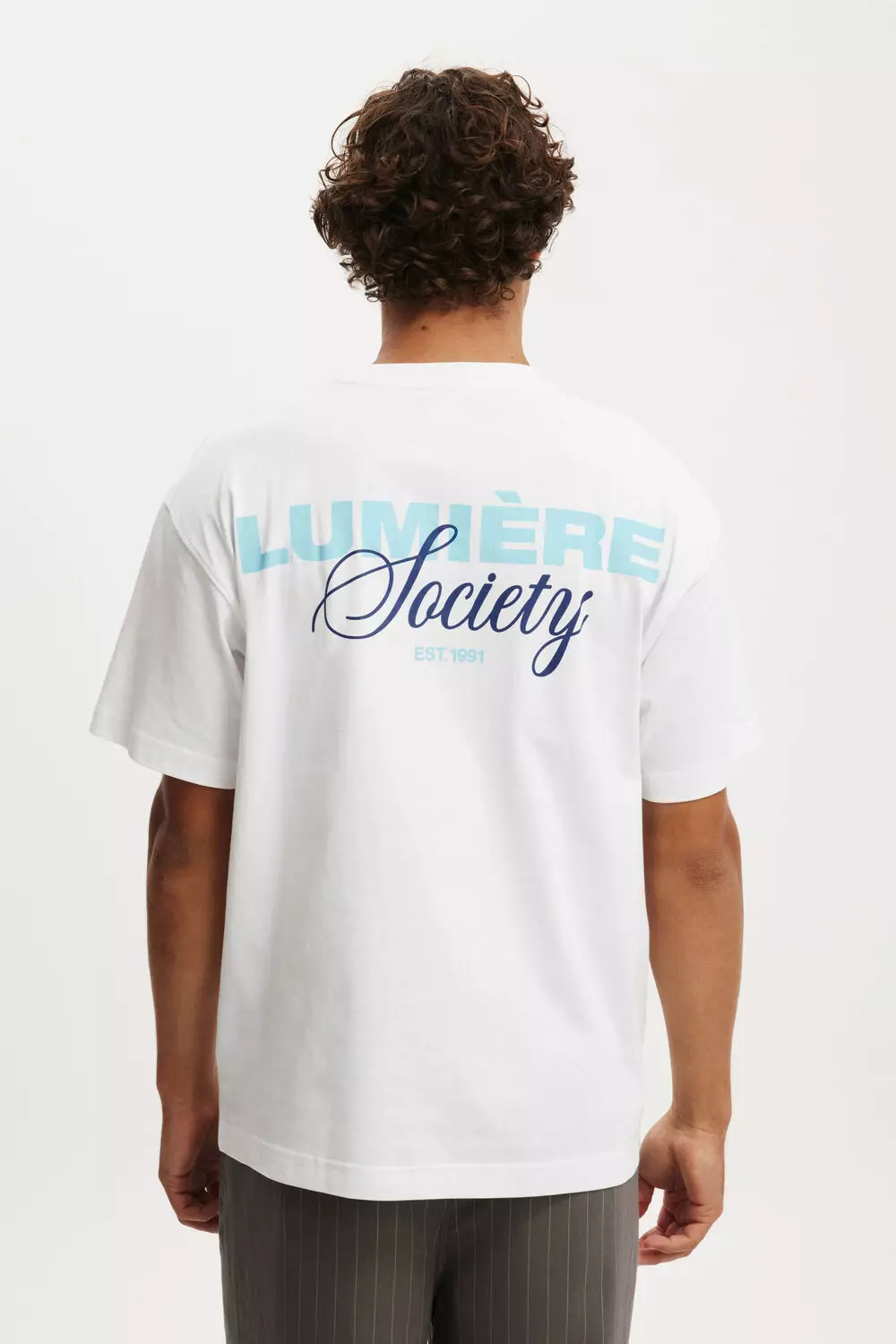 COTTON ON - ATASAN - BOX FIT TEXT T-SHIRT