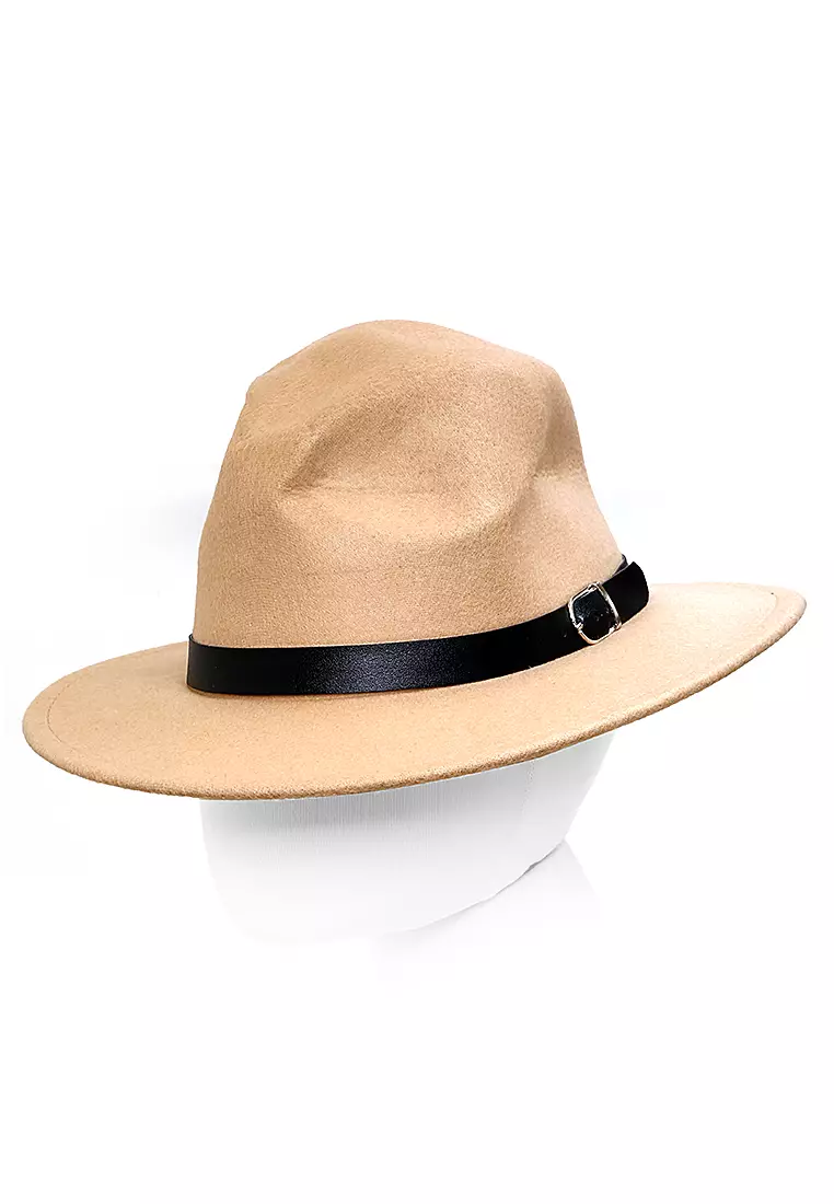 Ignacio Hat Topi Laken Jazz Vintage Fedora Pria Wanita Material Polypropylene ORIGINAL - Khaki