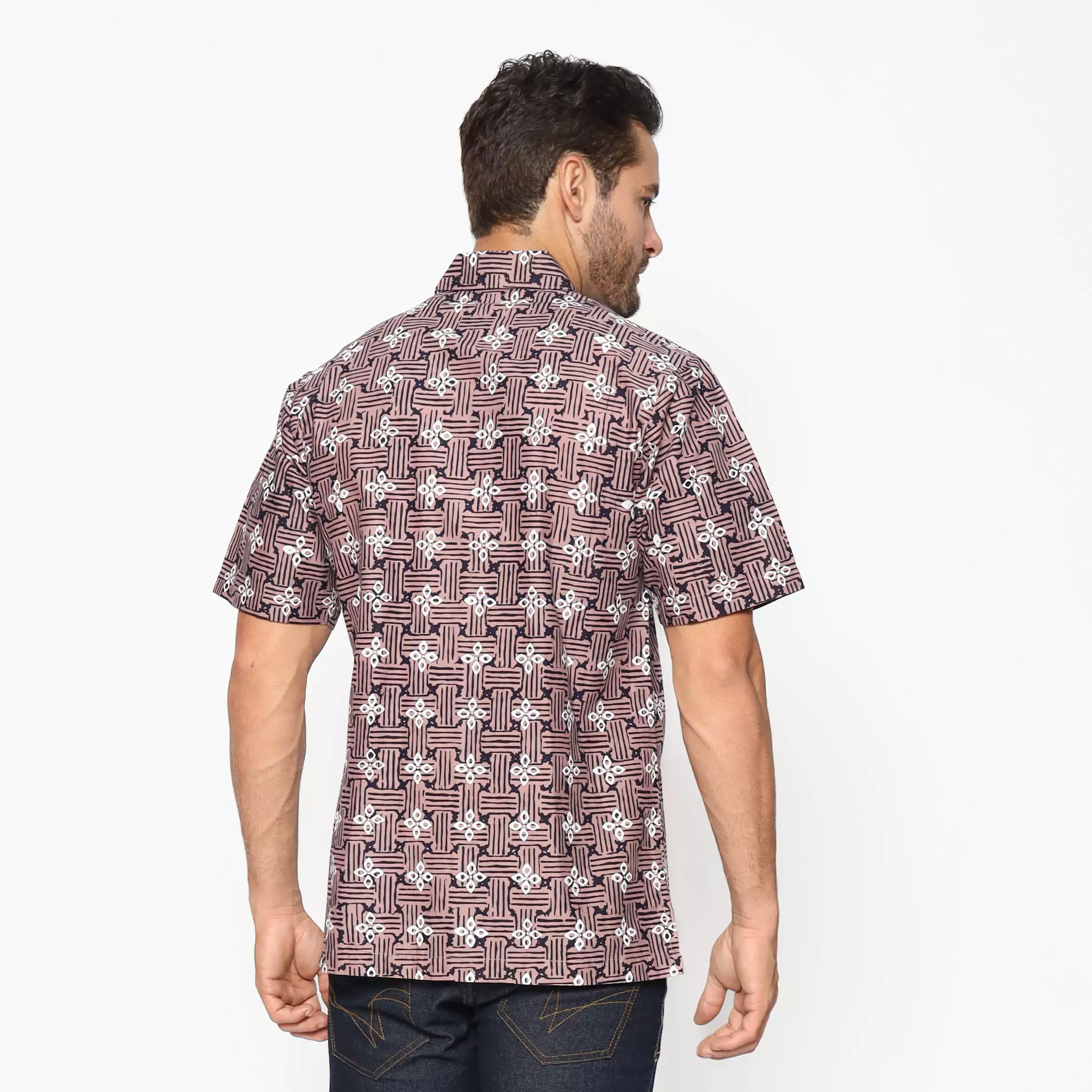 Kemeja Batik Pria - Bhatara Batik George - Atasan Kemeja Batik Lengan Pendek