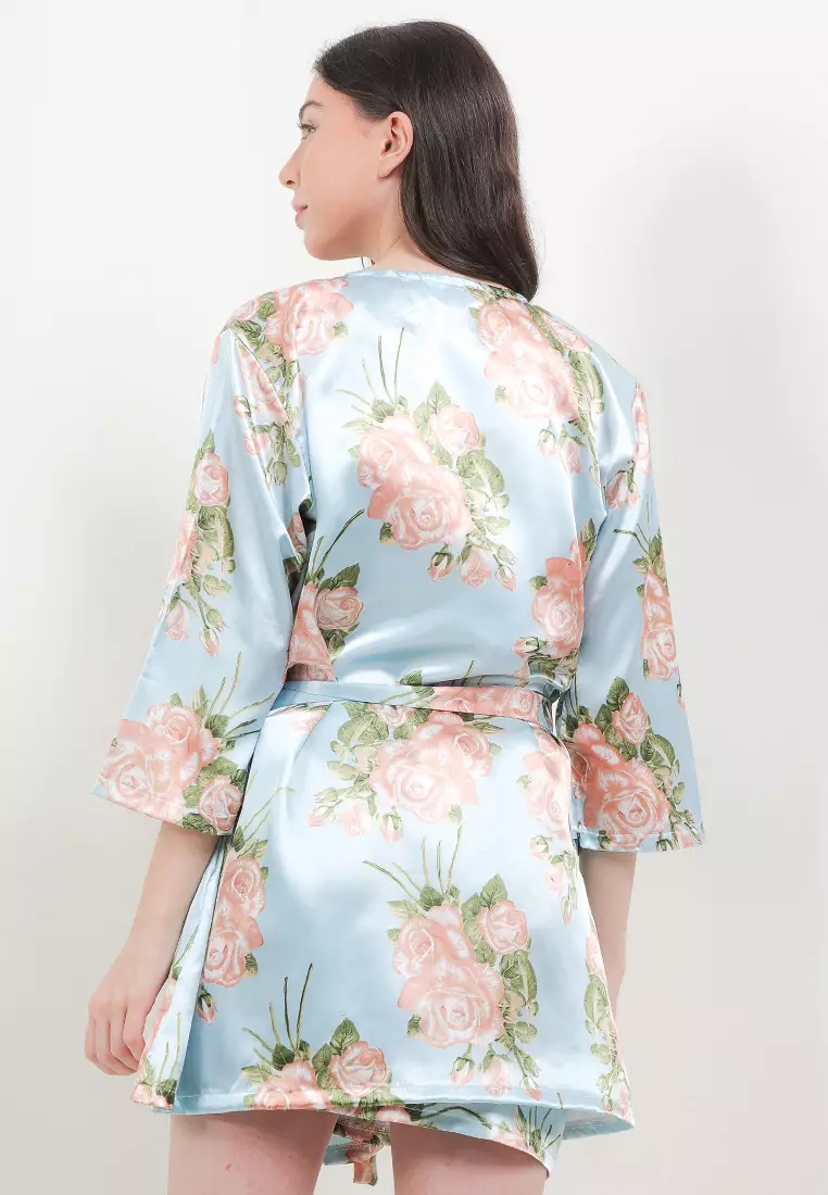 Kimono Sexy Satin Silk Dress Sleepwear