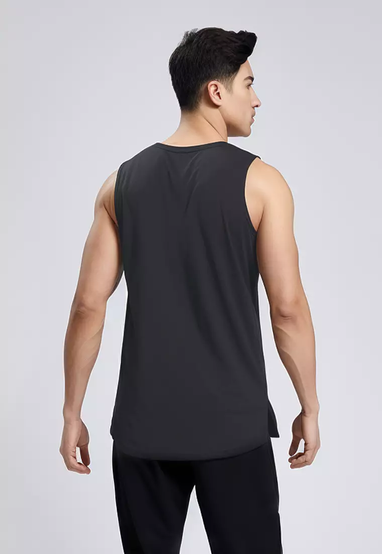 MS186 Sleeveless Kutung Running Jersey Polos Td Active Abu tua