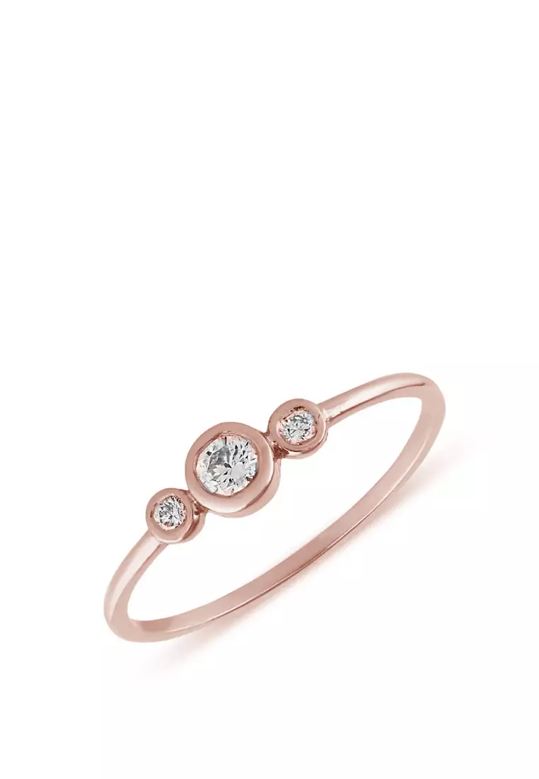 Dainty rose hotsell gold engagement ring