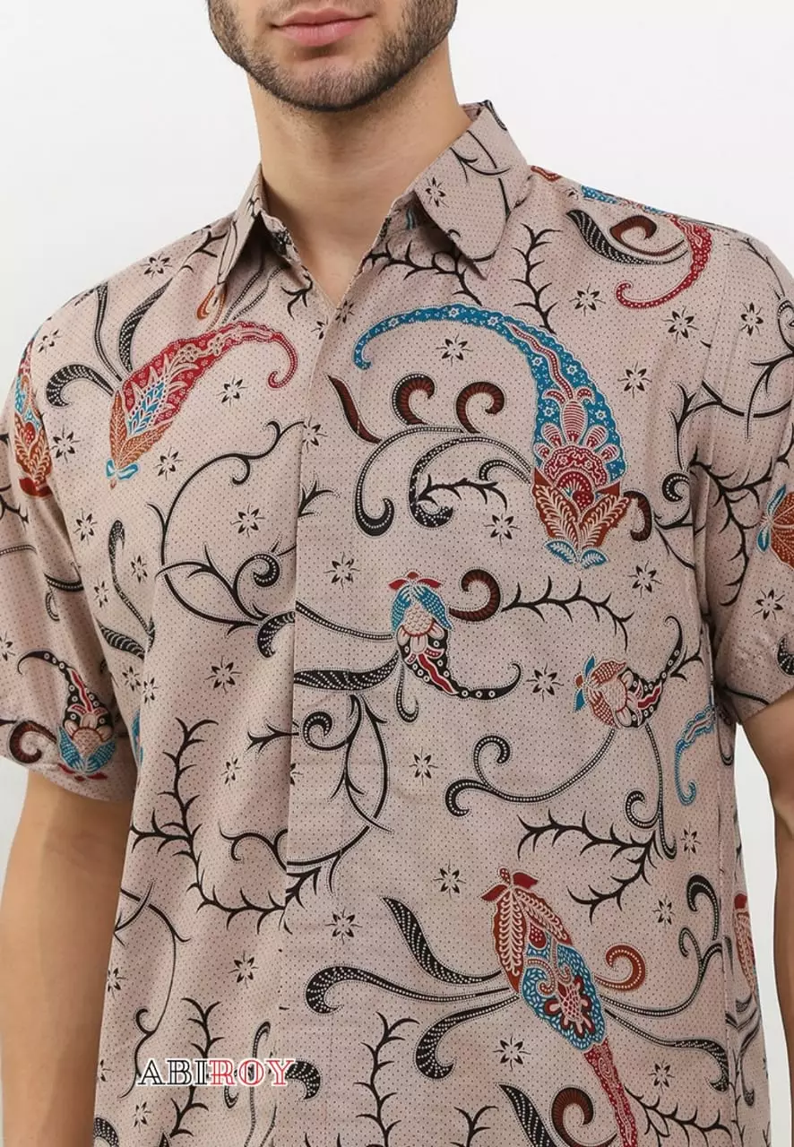 Kemeja Batik Pria Premium Slimfit Elegant Modern Lengan Pendek Dihyan
