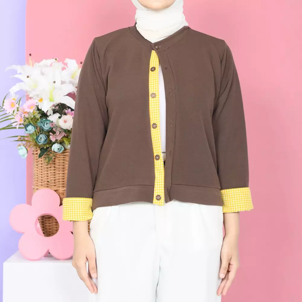 Listy Cardigan Knit - Mahogany M19623 R33S2