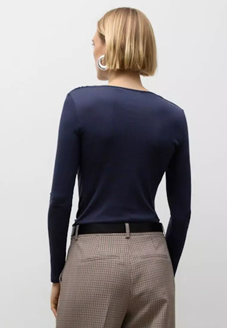 Long Sleeves Cowl Neck Top