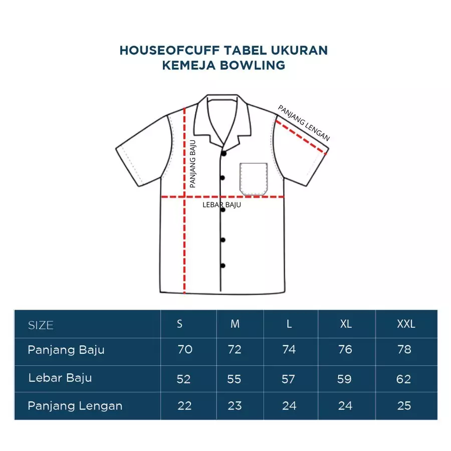 Kemeja Bowling Shirt Pria Lengan Pendek Terracotta Houseofcuff