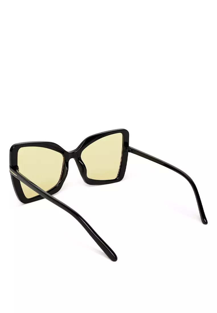 Kacamata Hitam Kupu-kupu Super Dapper Hitam/Emas