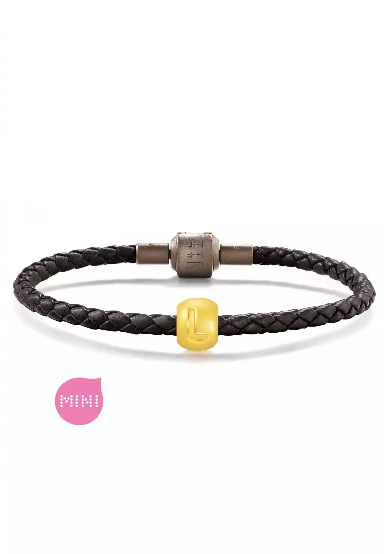 Charme 999 24K Gold Letter L Alphabet Charm 92906C (Bracelet not included)