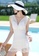 A-IN GIRLS white Elegant mesh-paneled swimsuit A2FE5USBAF621CGS_3