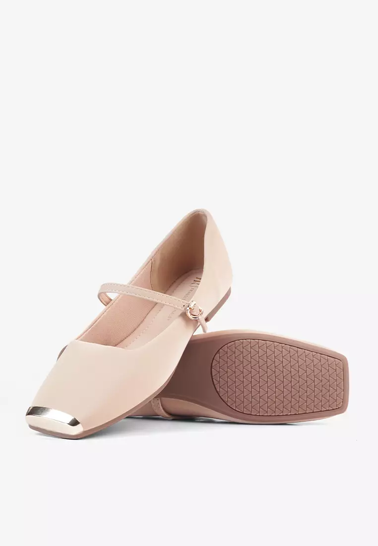 Sepatu Flatshoes Balet Wanita Square Toe L.Megumi