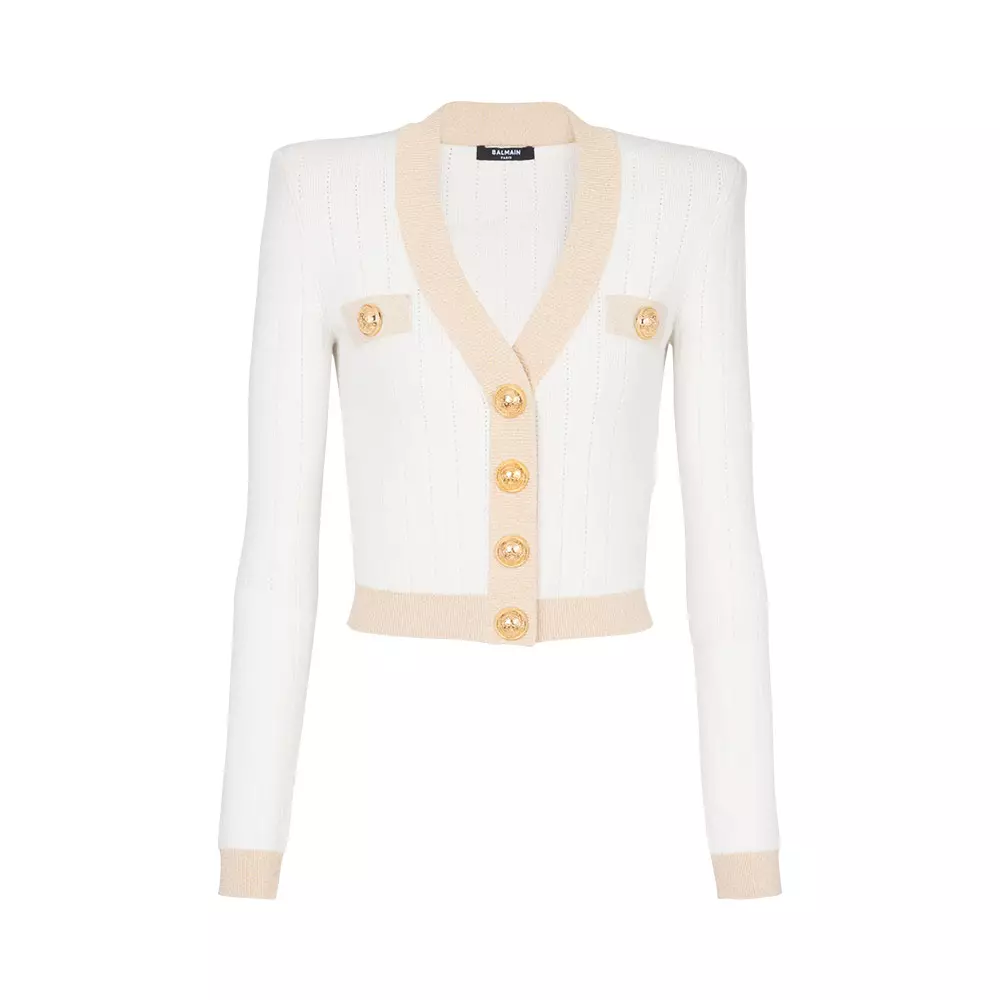 Gold hotsell cropped cardigan