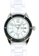 EGLANTINE 銀色 EGLANTINE® Vanessa 女士精鋼石英手錶白色錶盤，白色橡膠錶帶 56742AC2B893A2GS_2