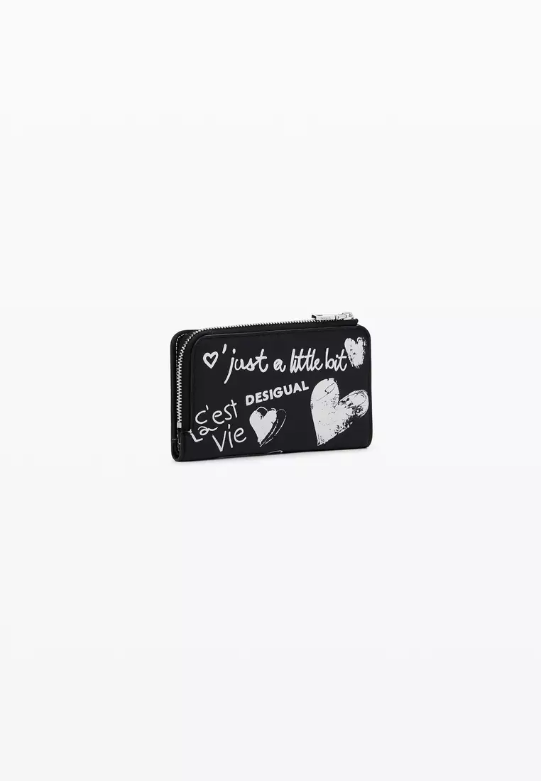 Medium graffiti faux leather wallet