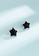 ZITIQUE black and silver Women's Black Pentagram Earrings - Silver ACF11AC2F443B8GS_2