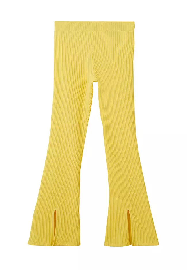 Side Slit Knit Trousers