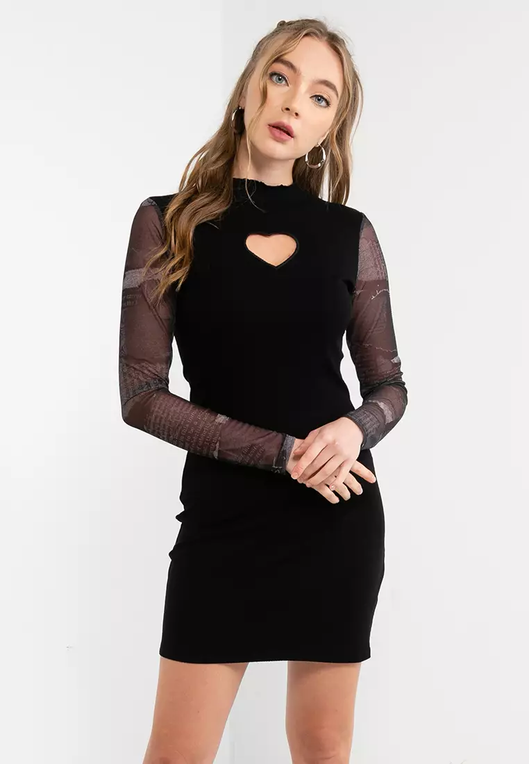 Buy Desigual Ribbed Heart Dress Online | ZALORA Malaysia