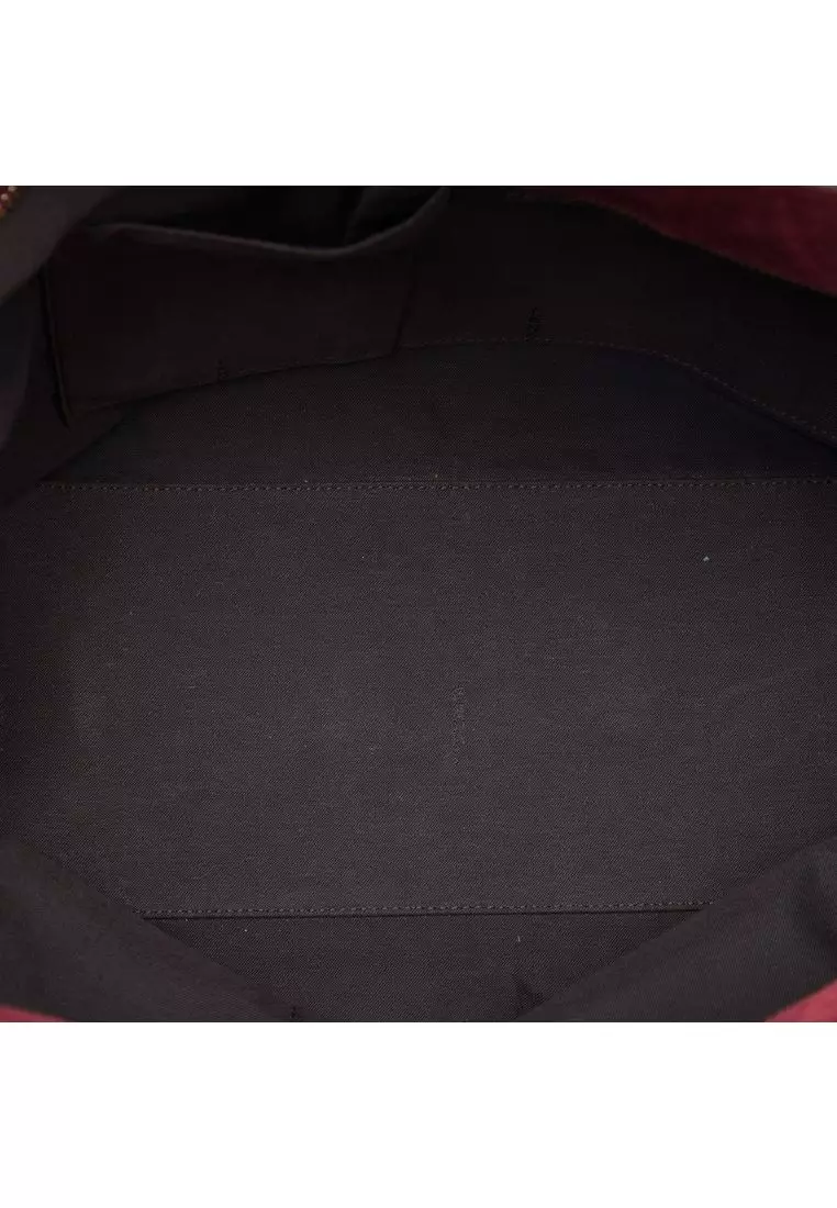 Pre-Loved Fendi Large Pequin Canvas Satchel