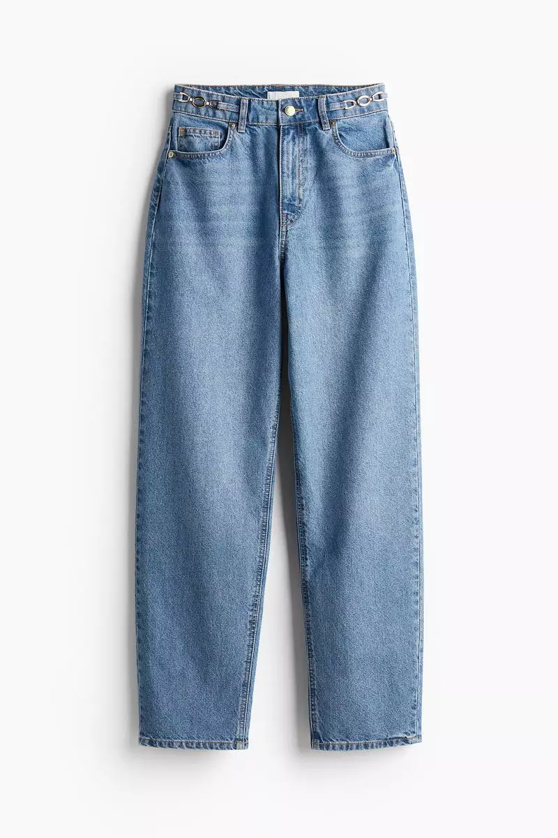 Buy H&M Chaindetail tapered jeans 2024 Online ZALORA