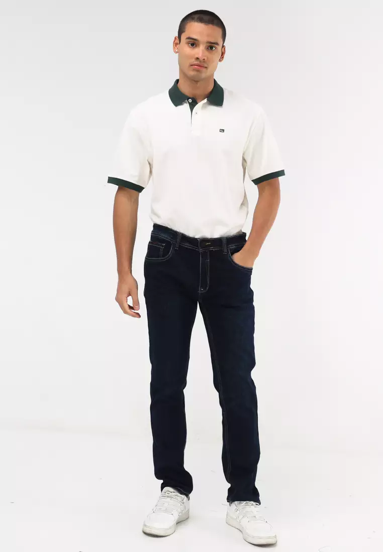 Denim Long Slim Tapered Fit Stretch Jeans