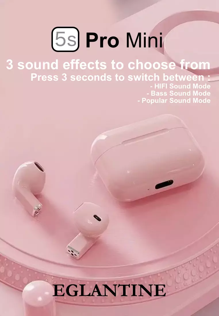 Value Set - 4 pieces 5S PRO Mini Wireless Earbuds - TWS (True Wireless Stereo) - White / Purple / Black / Pink