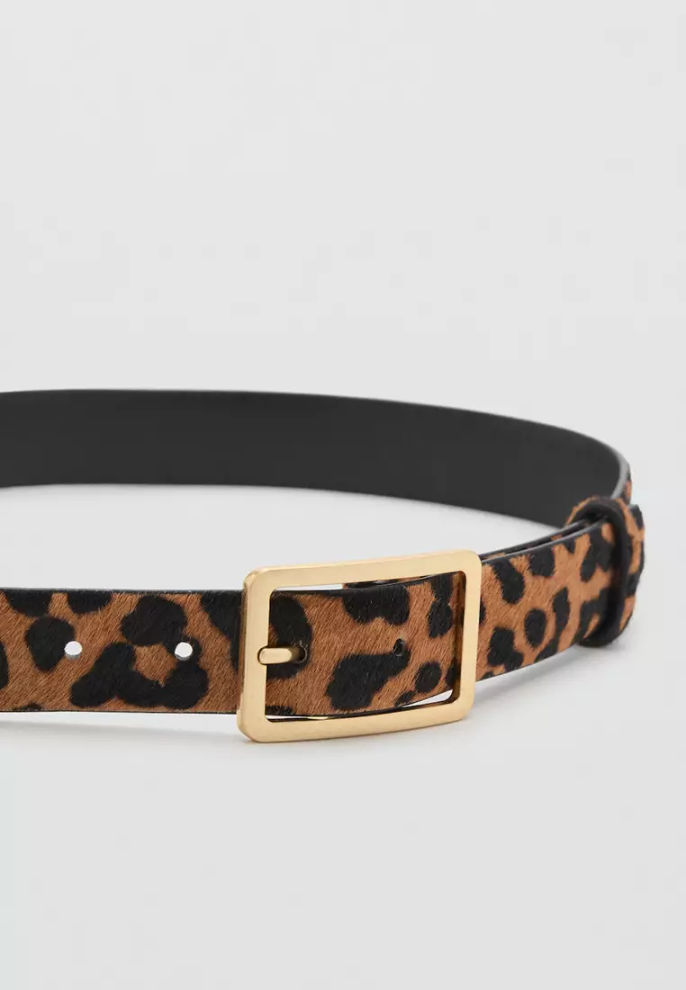 Leopard Leather Belt