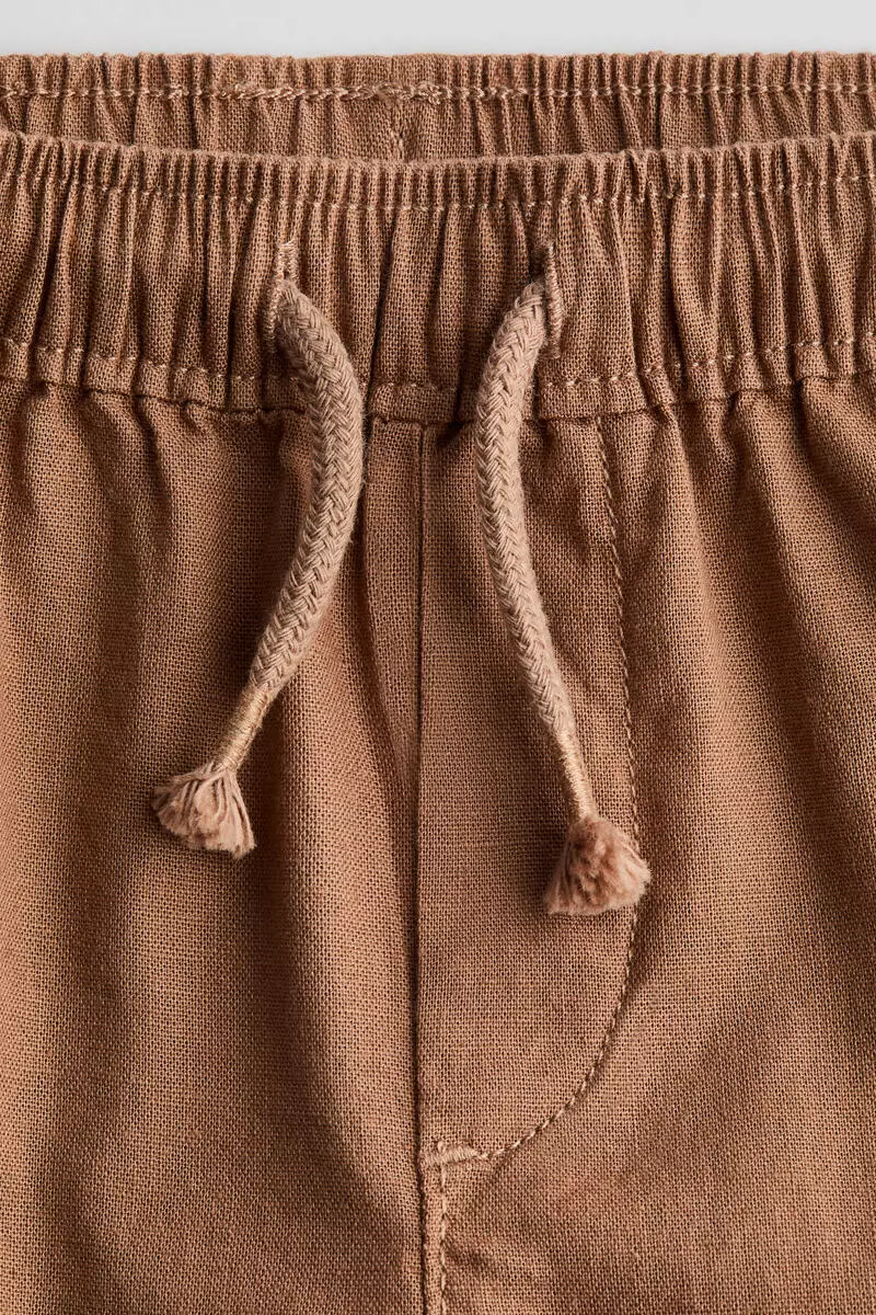 Linen-blend trousers
