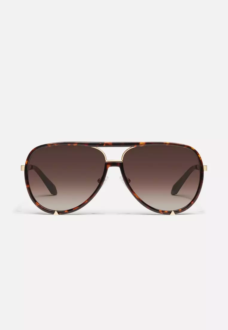 QUAY High Profile Sunglasses - Dark Tort/Brown
