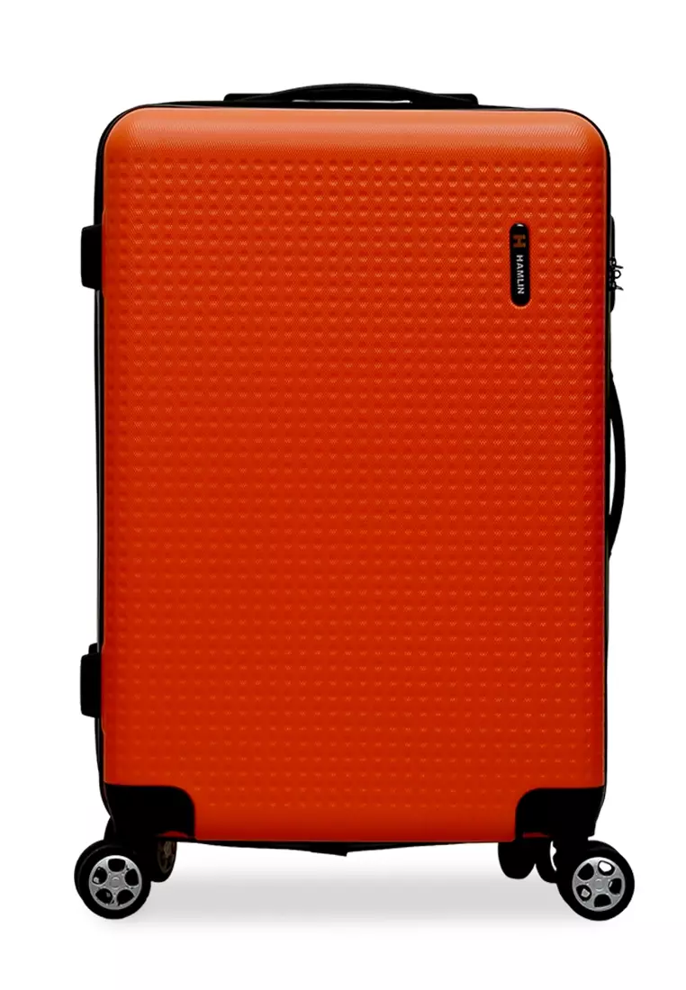Isvara Tas Koper Hardcase One Set Unisex Large Compartment Suitcase Code Lock System Material ABS+PVC Coated ORIGINAL - Orange