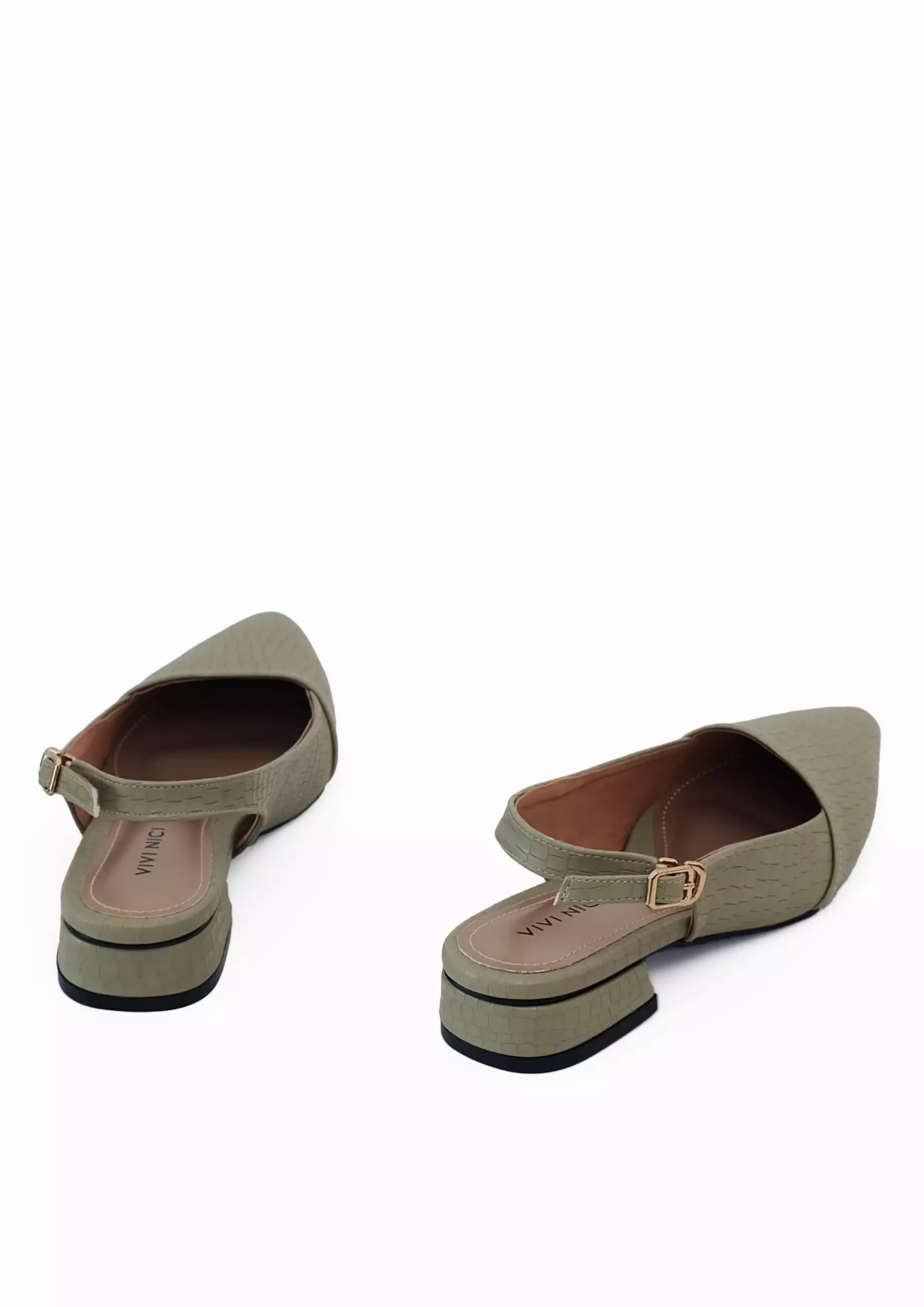 VIVI NICI - Delphine Sepatu Sandal Mules Wanita Hak 3 Cm Mint Green