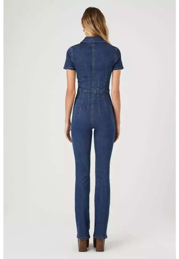 Navy blue jumpsuit forever 21 hotsell