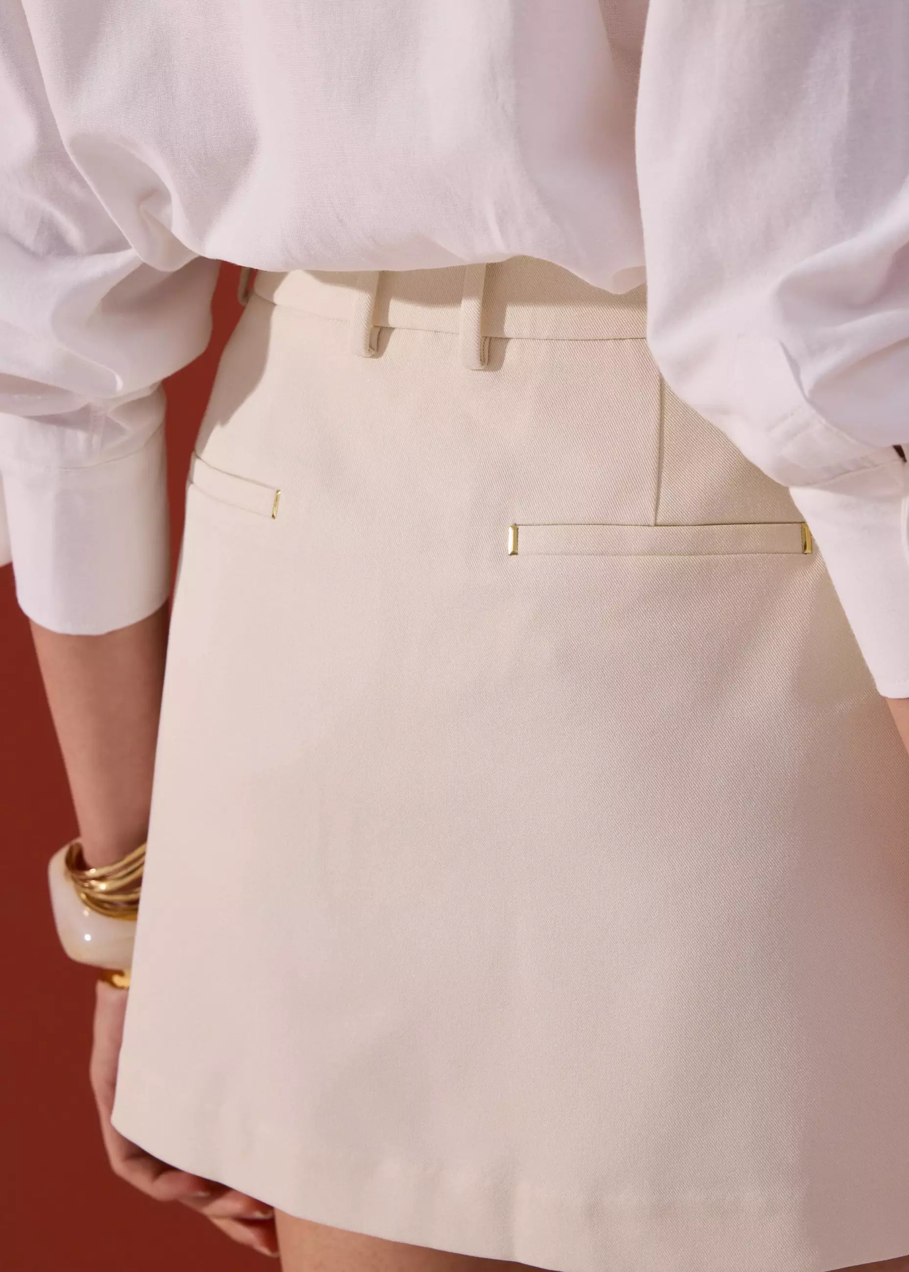 Rok Wanita - Tailored A-line Mini Skirt