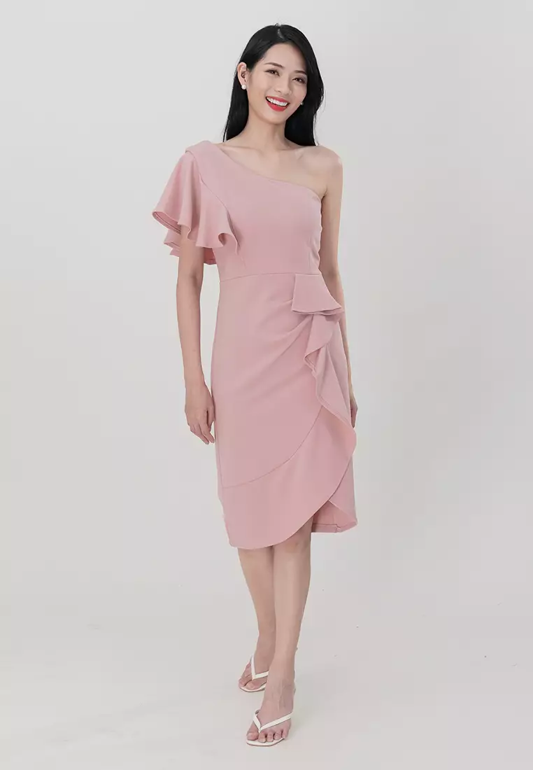 Pink hotsell dinner dress