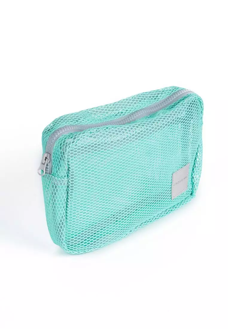 Crossing Jules Everywhere Mesh Pouch (Large) - Mint/Grey