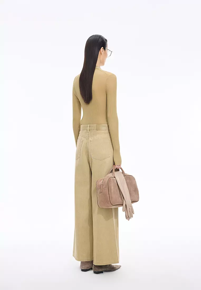 棉修身超薄款長袖套頭針織衫