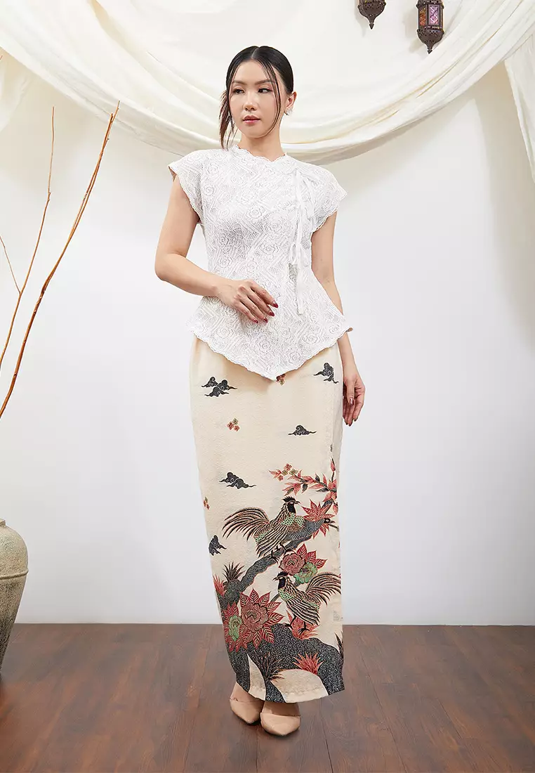 Enzy Batik Rok Batik Exclusive Pusaka - Krem