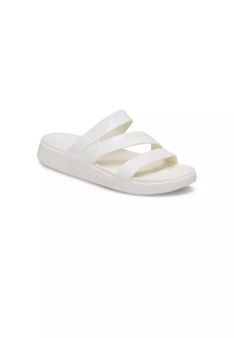 Discount on Crocs  shoes - SKU: Women's Getaway Patent Strappy in Chalk