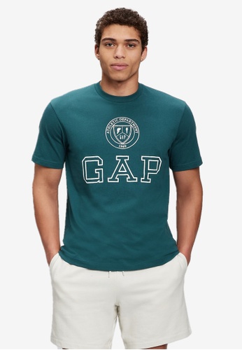 GAP green Short Sleeves Outline T-Shirt 377D4AA955D606GS_1