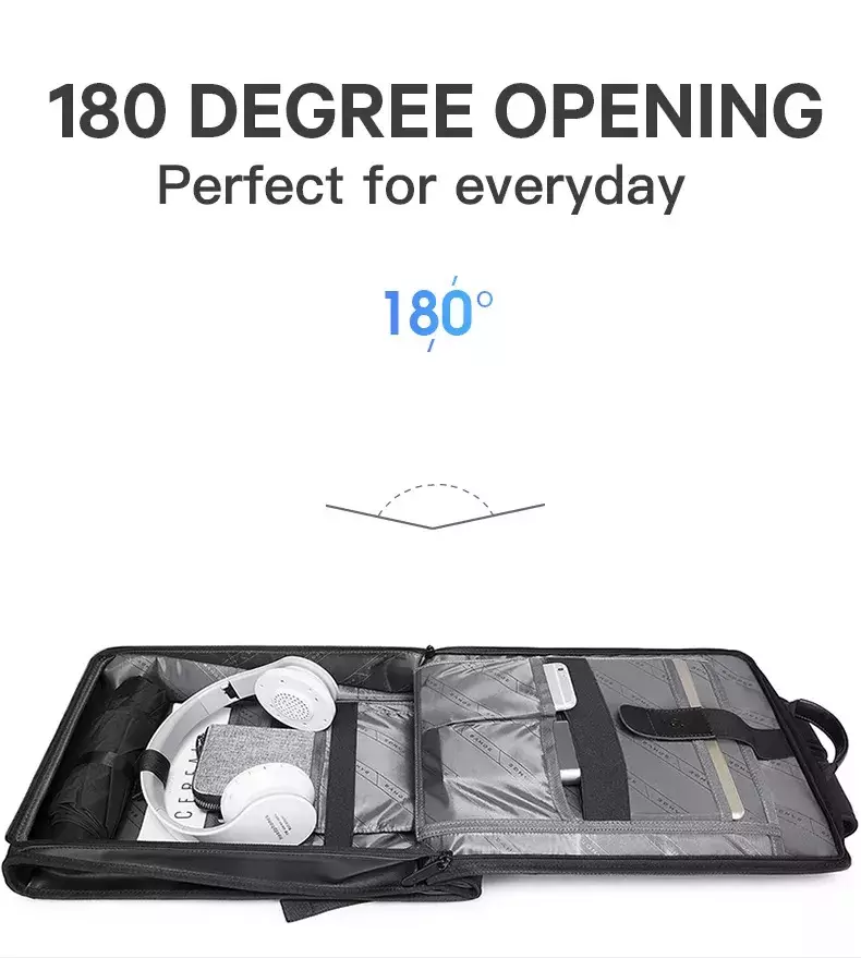 Bange BG7252 Tas Ransel Backpack Laptop Kerja pria 14 Inch - Black